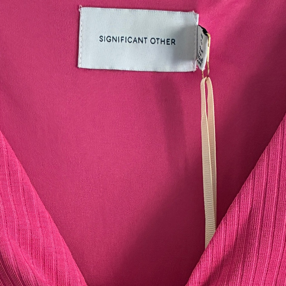 Significant Other Pink Cutout Maxi Dress | Ribbed Tie Waist | Chic Summer - Picture 8 of 10